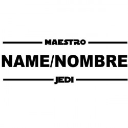 Vinilo Maestro Jedi con nombre