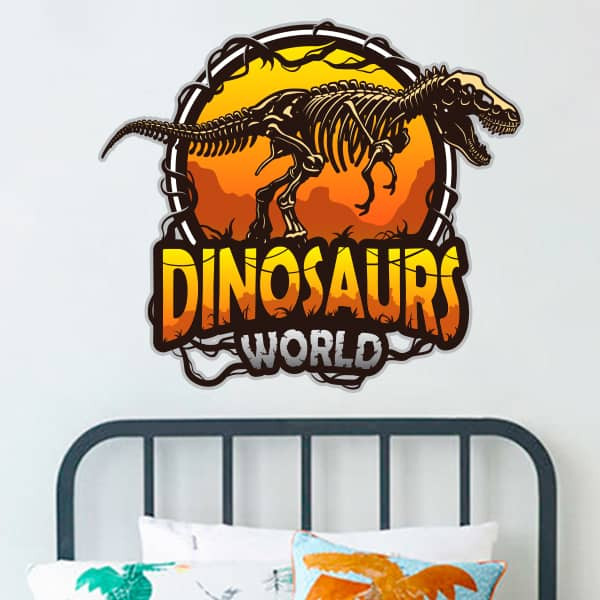 Vinilo decorativo Dinosaurios World